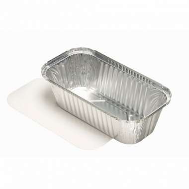 25 Schalen, Alu + Einlegdeckel, Pappe PE beschichtet eckig 1,5 l 24,8 cm x 12,8 cm x 7 cm
