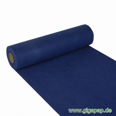 Tischläufer, stoffähnlich, Vlies soft selection 24 m x 40 cm dunkelblau auf Rolle