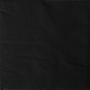 20 Servietten, 3-lagig 1/4-Falz 33 cm x 33 cm schwarz